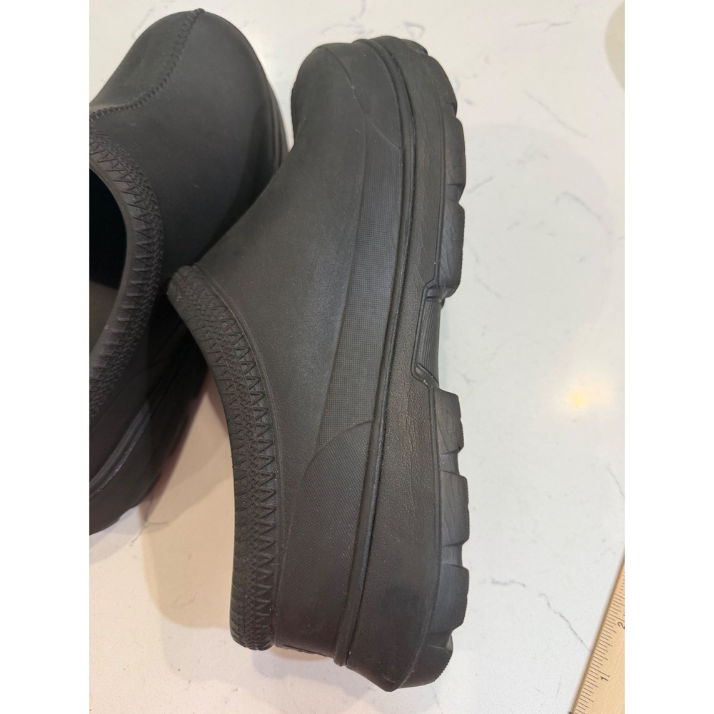 UGG Tasman X Black Waterproof Rubber Clogs Womens 9 Slip On Rain Shoes 1125730 - Picture 2 of 7